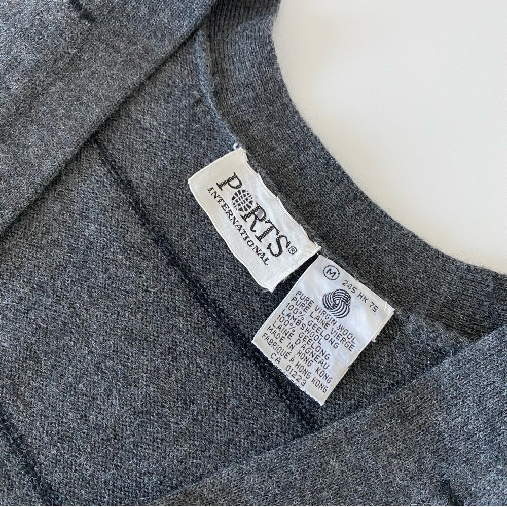Vintage Ports 100% Wool Striped Vest - Picture 3 of 7